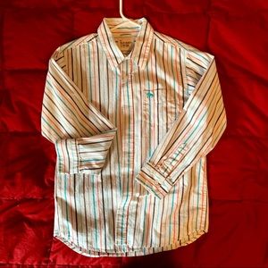 Boys large striped button down dress shirt